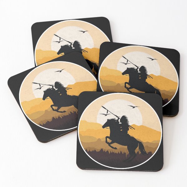 Item preview, native american warrior Sunset Silhouette 2 designed and sold by nativeStor.