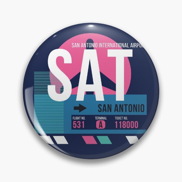 Item preview, San Antonio (SAT) Airport Code Baggage Tag designed and sold by SLAG-Creative.
