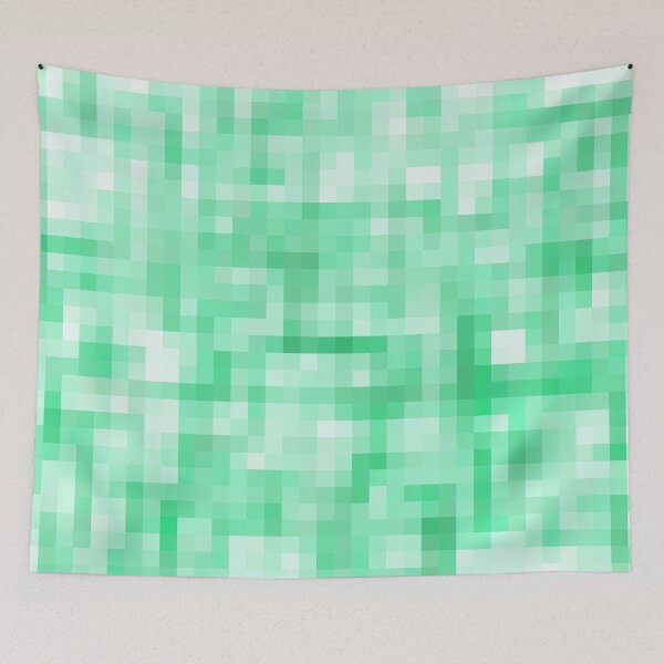 Item preview, green geometric square pixel pattern abstract background designed and sold by Mrvell.