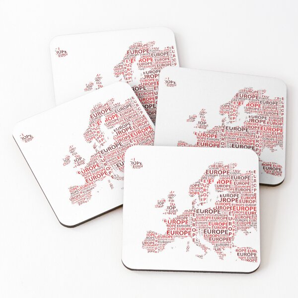 Item preview, Map of continent Europe -  red illustration designed and sold by Danler.