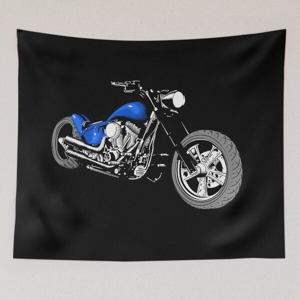 Item preview, HD Softail Motorcycle, Blue designed and sold by YourIllusion.