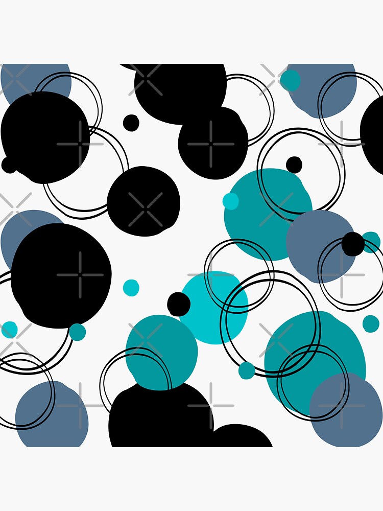 Black Circles Dots Sticker for Sale by edwinvisuals