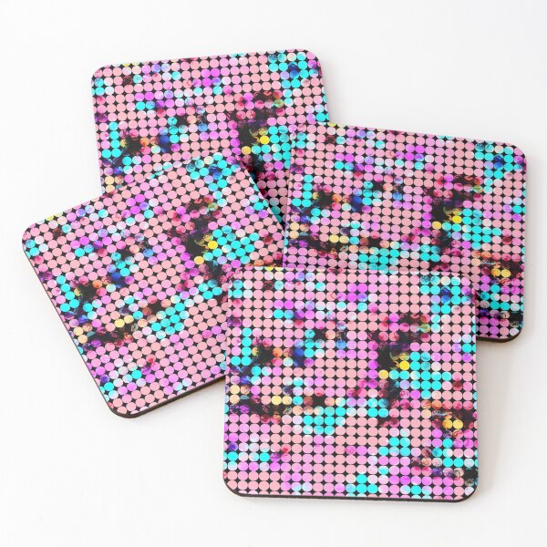 Item preview, pink and blue geometric circle shape pattern abstract background designed and sold by Mrvell.