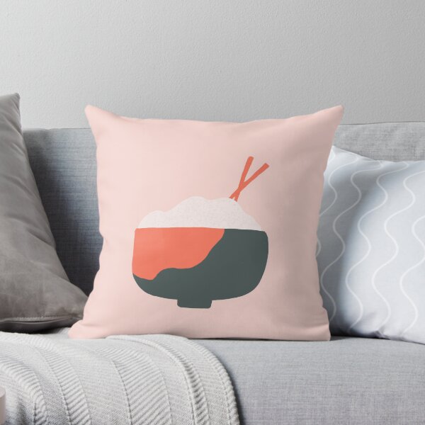 Rice Bowl Throw Pillow