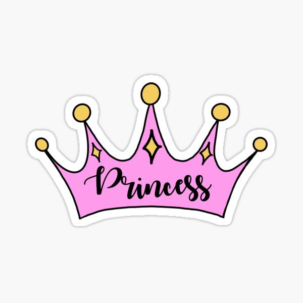 Pink Princess Crown Sticker for Sale by amandabrynn