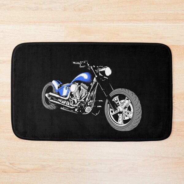 Item preview, HD Softail Motorcycle, Blue and White designed and sold by YourIllusion.