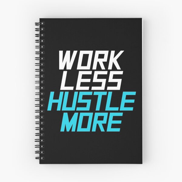 Item preview, Work Less Hustle More - Aqua designed and sold by Tee4Daily.