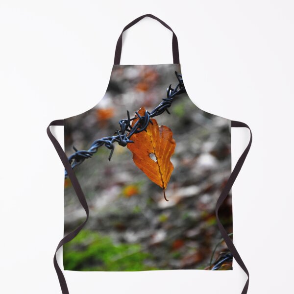 Item preview, Autumn leaf in the fence | Nature photography designed and sold by Mii-pics.