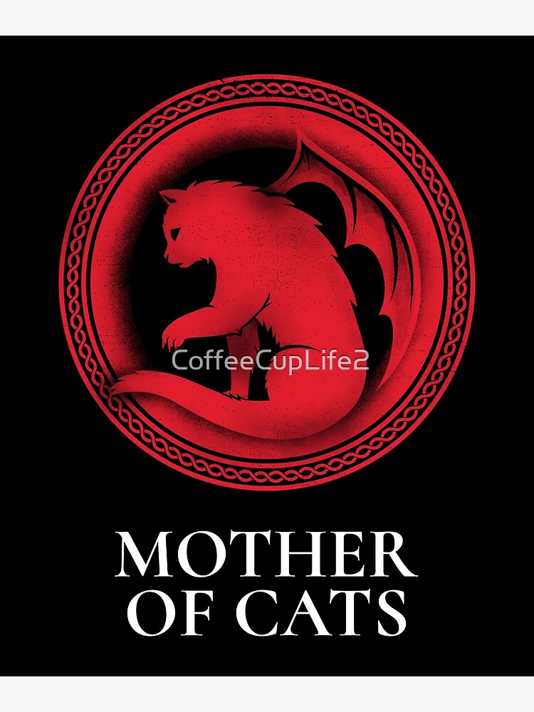 Thumbnail 2 of 2, Postcard, Mother Of Cats! designed and sold by CoffeeCupLife2.