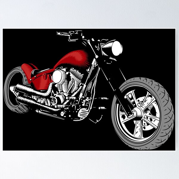 Item preview, HD Softail Motorcycle, Deep Red designed and sold by YourIllusion.