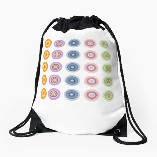 Just because... Rainbow sherbet polka dots for a bright and bubbly cheerful day - in pastel colours Drawstring Bag