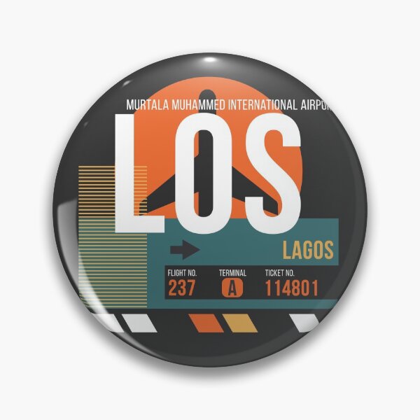 Item preview, Lagos (LOS) Airport Code Baggage Tag designed and sold by SLAG-Creative.