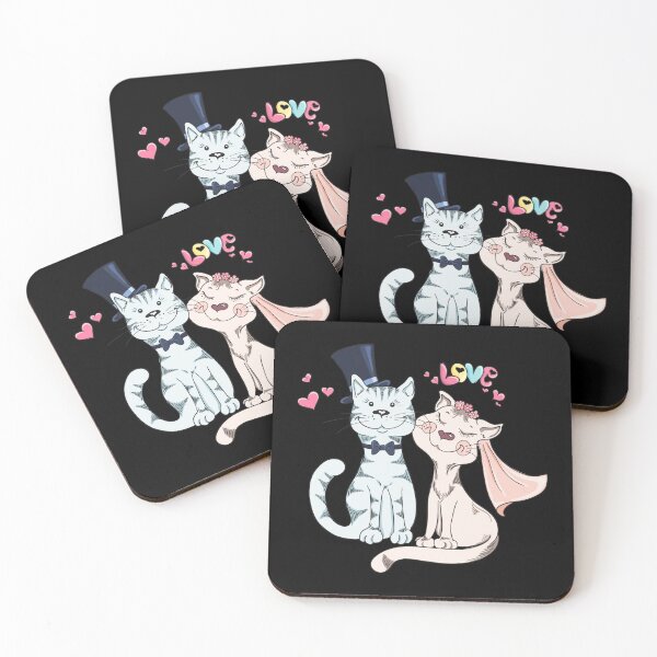 Item preview, Wedding Cats Love Dark Colors designed and sold by ClassySassyCats.