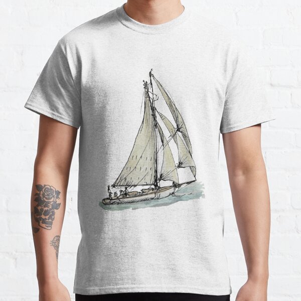 Vintage Anchor Shirt Nautical Sailing Nantucket Pirate Shirt Art