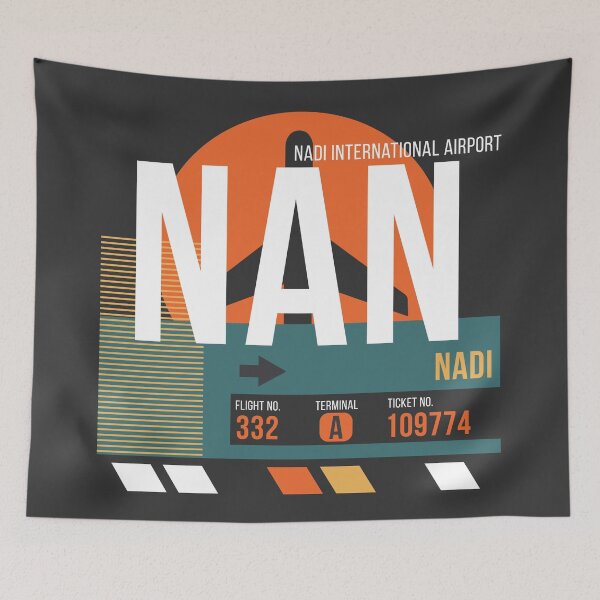 Item preview, Fiji Nadi (NAN) Airport Code Baggage Tag designed and sold by SLAG-Creative.