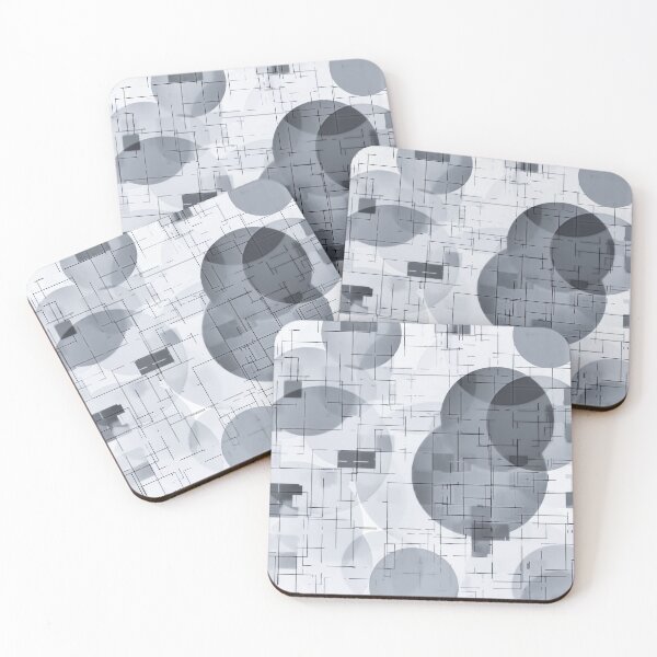 Item preview, geometric circle shape and line pattern abstract in black and white designed and sold by Mrvell.