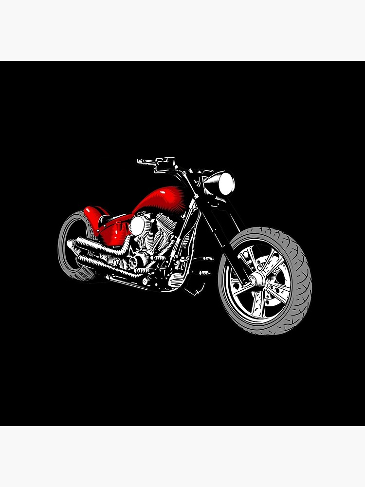 HD Softail Motorcycle, Red by YourIllusion