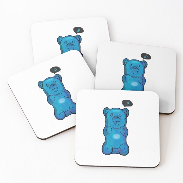 Item preview, Blue Gummy Bear sticking tongue out designed and sold by BrightRain.
