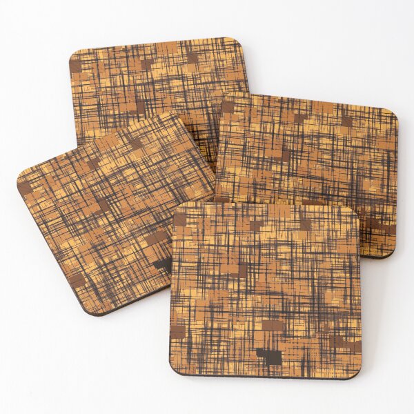 Item preview, brown geometric square shape and line pattern abstract background designed and sold by Mrvell.
