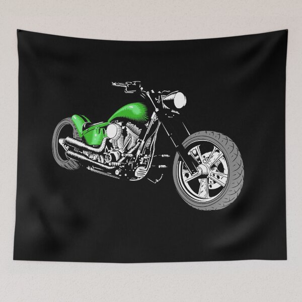 Item preview, HD Softail Motorcycle, Bright Green designed and sold by YourIllusion.