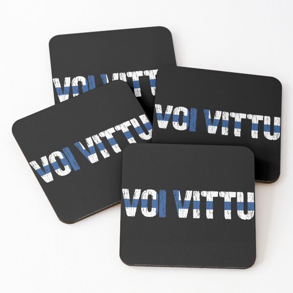 Item preview, Voi Vittu Finnish Flag Distressed designed and sold by Nirvanibex.