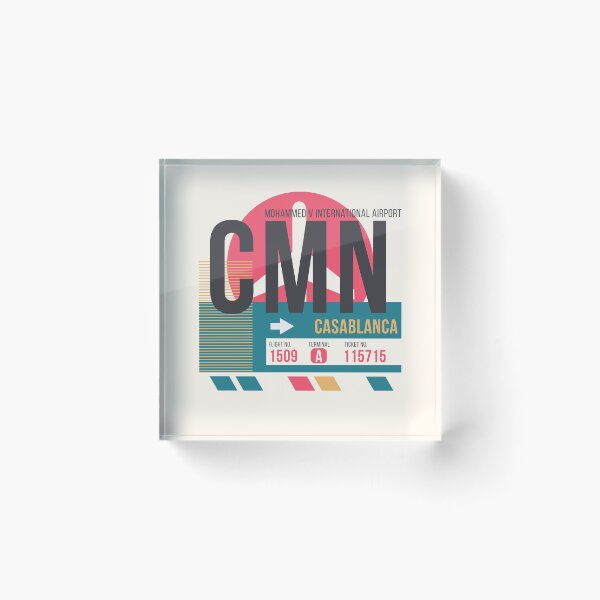 Item preview, Casablanca (CMN) Airport Code Baggage Tag designed and sold by SLAG-Creative.