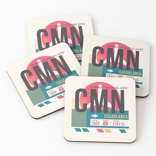 Item preview, Casablanca (CMN) Airport Code Baggage Tag designed and sold by SLAG-Creative.