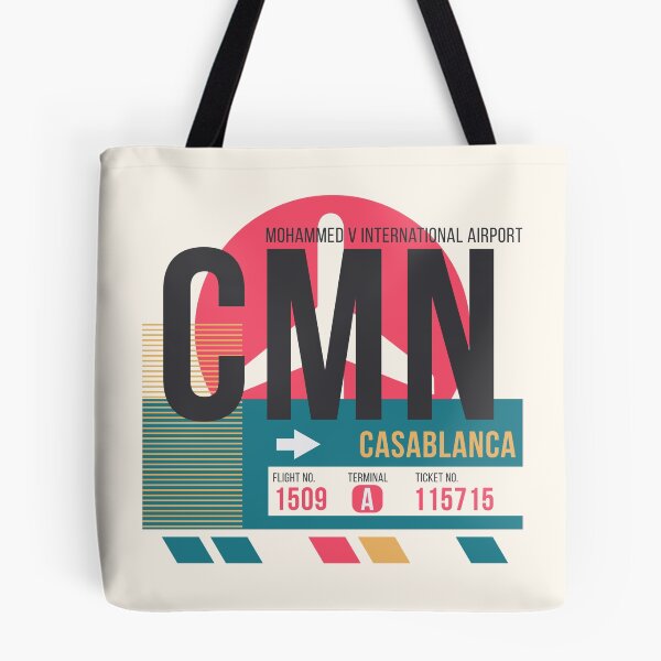 Item preview, Casablanca (CMN) Airport Code Baggage Tag designed and sold by SLAG-Creative.