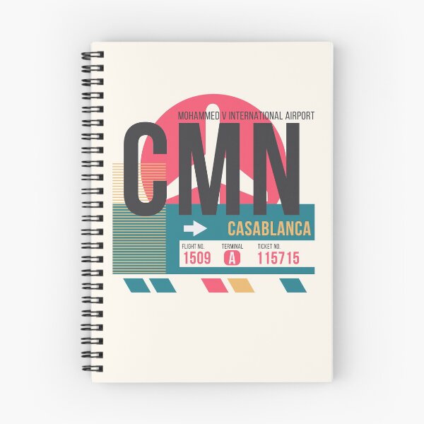Item preview, Casablanca (CMN) Airport Code Baggage Tag designed and sold by SLAG-Creative.
