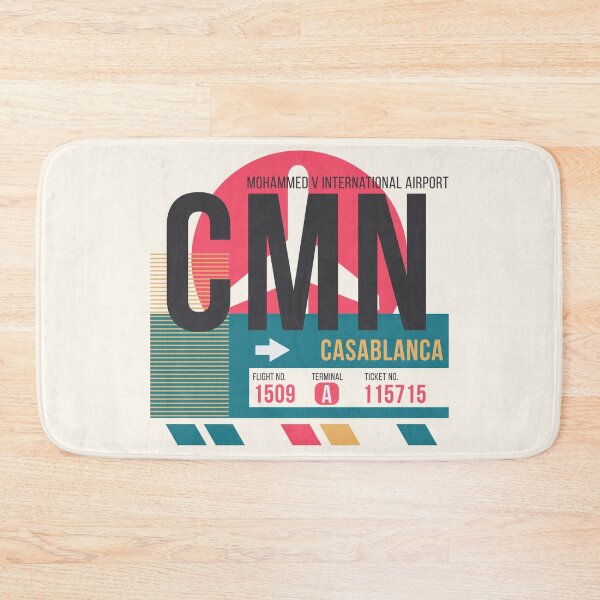 Item preview, Casablanca (CMN) Airport Code Baggage Tag designed and sold by SLAG-Creative.