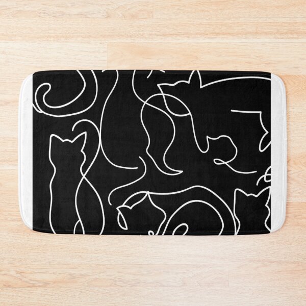 Item preview, Cat Abstract Line Art in Black designed and sold by Dollfacedesign.
