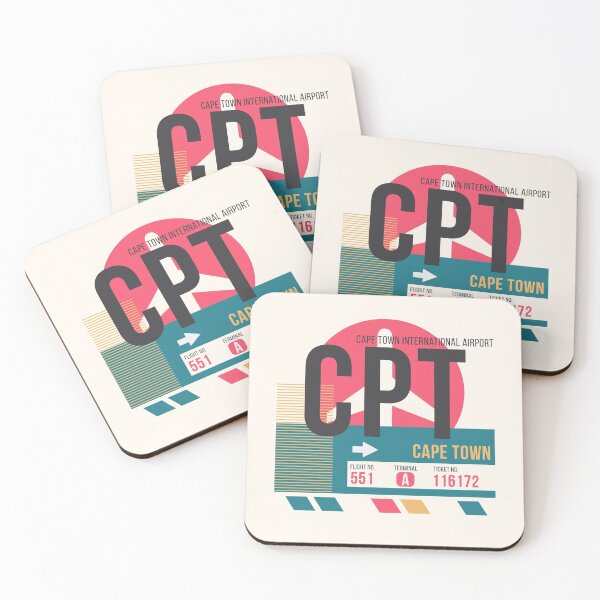Item preview, Cape Town (CPT) Airport Code Baggage Tag designed and sold by SLAG-Creative.