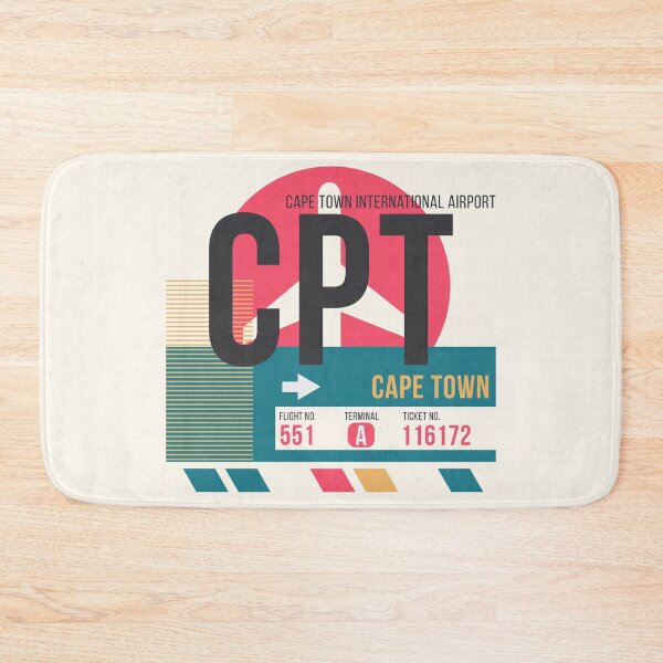 Item preview, Cape Town (CPT) Airport Code Baggage Tag designed and sold by SLAG-Creative.