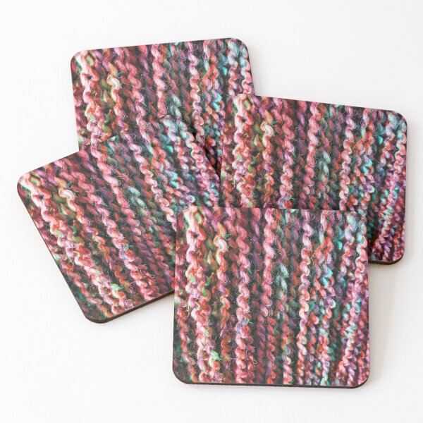 Item preview, Salmon pink mix Textured yarn art designed and sold by Tranquilarrow.