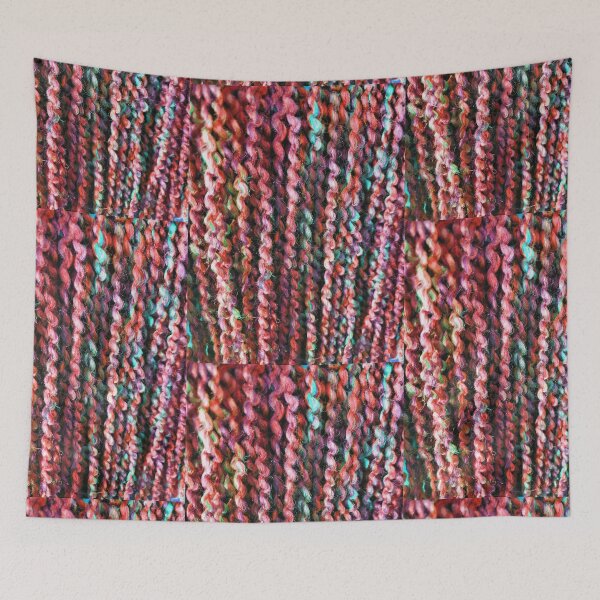 Item preview, Salmon pink mix Textured yarn art designed and sold by Tranquilarrow.