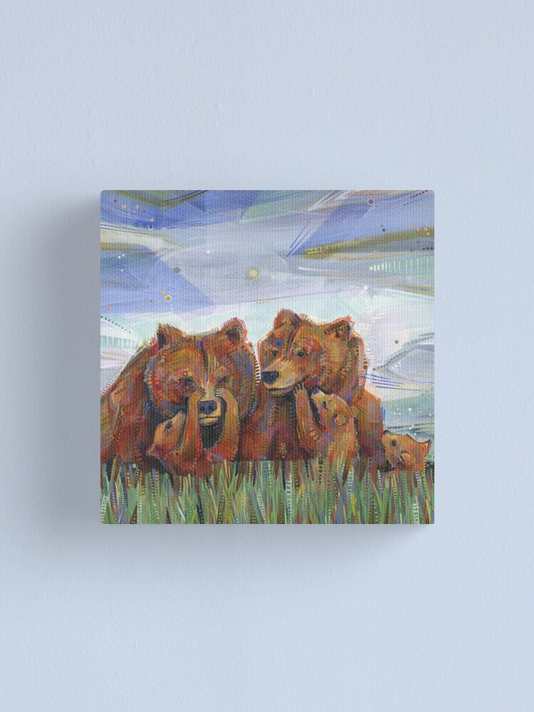 Alternate view of Grizzly Bears Painting - 2012 Canvas Print