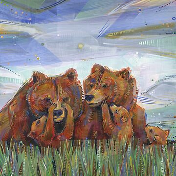 Artwork thumbnail, Grizzly Bears Painting - 2012 by gwennpaints