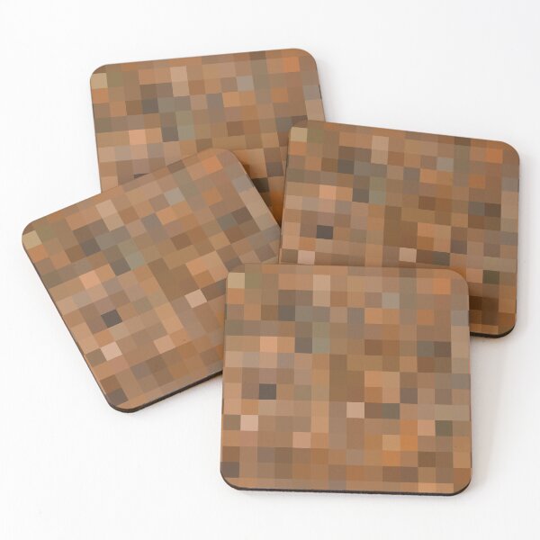 Item preview, brown geometric square pixel pattern abstract background designed and sold by Mrvell.
