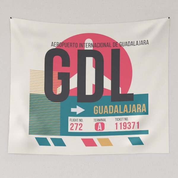 Item preview, Guadalajara (GDL) Airport Code Baggage Tag designed and sold by SLAG-Creative.