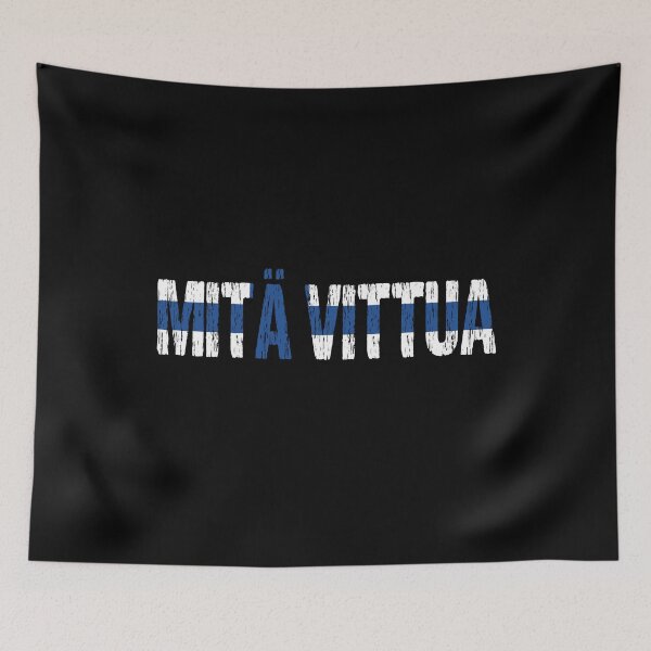 Item preview, Mita Vittua Finnish Flag Distressed designed and sold by Nirvanibex.