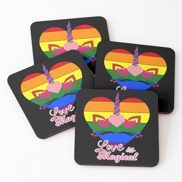 Artikelvorschau, Liebe ist magisches Einhorn Valentine LBGTQ Pride Rainbow Heart entworfen und verkauft von Gordon Nelson.