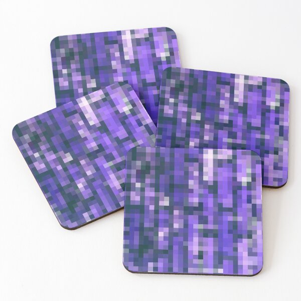 Item preview, blue and purple geometric square pixel pattern abstract background designed and sold by Mrvell.