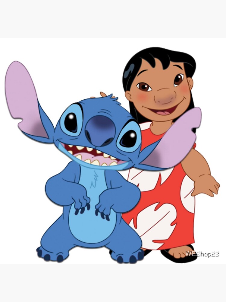 really cute of lilo and stitch HELLO Sticker for Sale by WEShop23