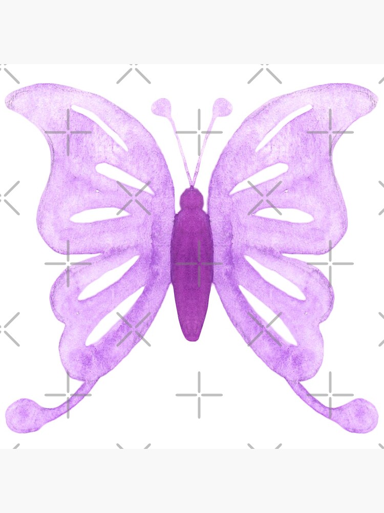 Purple Butterfly Emoji Sticker Art Print By Bahlaouanegh Redbubble