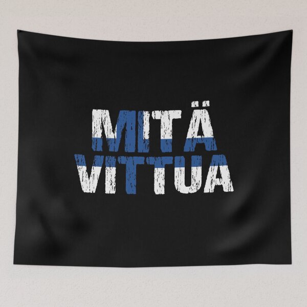 Item preview, Mita Vittua Finnish Flag Distressed designed and sold by Nirvanibex.