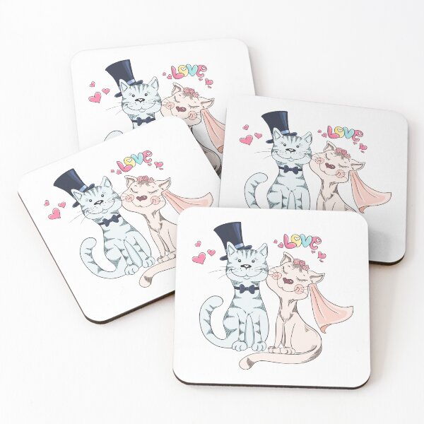 Item preview, Wedding Cats Love Light Colors designed and sold by ClassySassyCats.