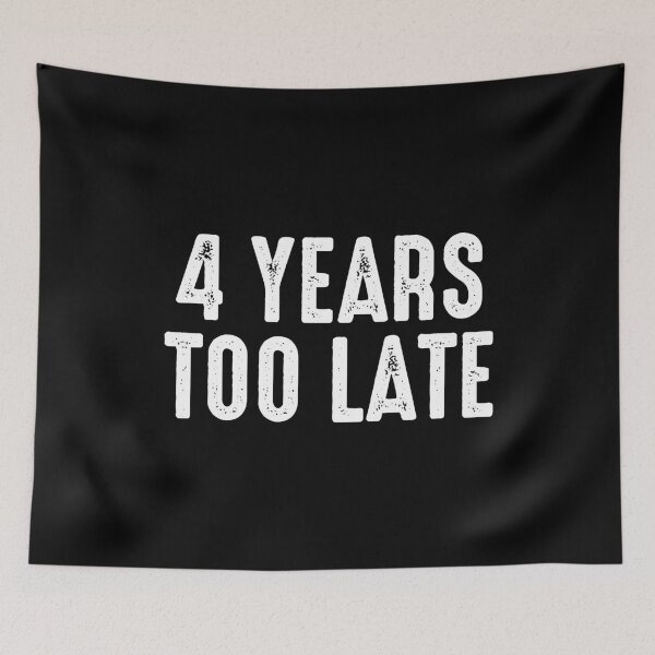 Item preview, Impeachment Impeach Trump 45 4 Four Years Too Late T Shirt Sticker designed and sold by RandomStuffShop.