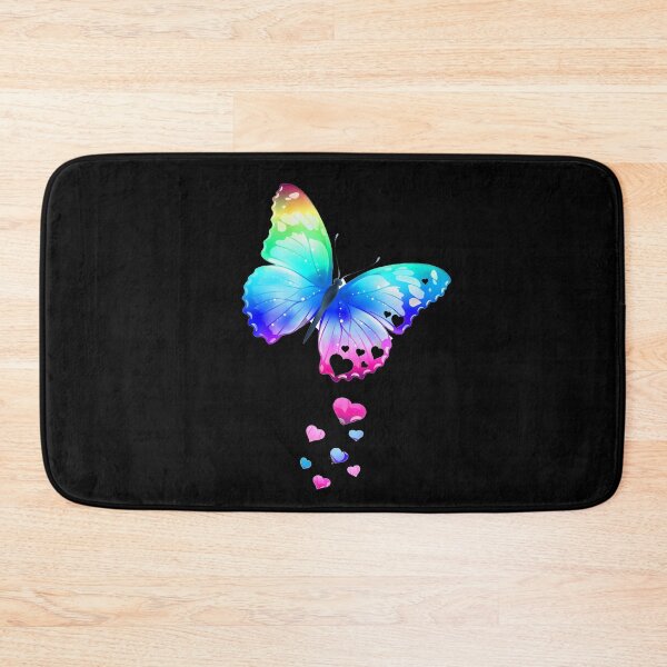 Item preview, Rainbow Butterfly on Black designed and sold by ReesDesigns.