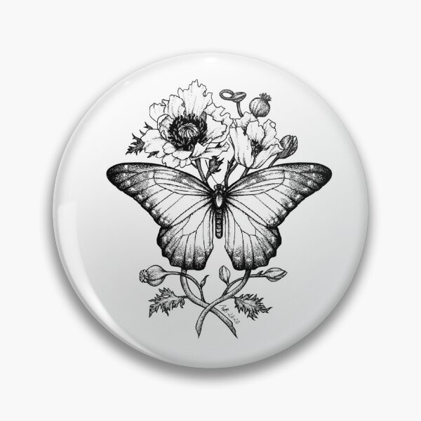 Item preview, Moth and poppies designed and sold by Mgbrns.