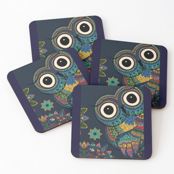 Item preview, Pattern Owl Print, Blue Tones designed and sold by AMS-ART.